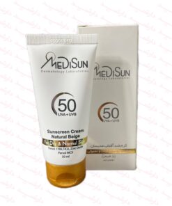 کرم ضد آفتاب رنگی SPF50 مدیسان مناسب پوست معمولی و خشک