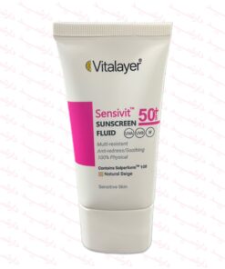 فلوئید ضد آفتاب ویتالیر SPF50 بژ طبیعی مناسب پوست حساس-2