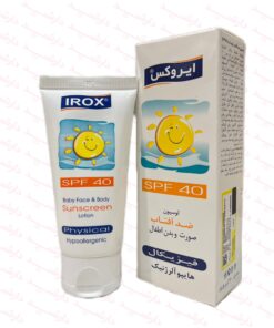 لوسیون ضد آفتاب بی رنگ آیروکس SPF40 مناسب کودک