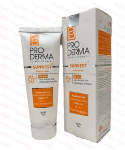 کرم ضد آفتاب پرودرما SPF50 فاقد چربی مناسب پوست چرب و جوشدار