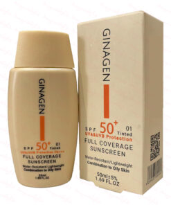 کرم ضدآفتاب ژیناژن SPF50 رنگ روشن مناسب پوست چرب و مختلط