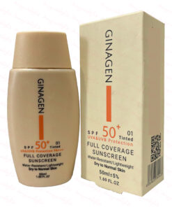 کرم ضدآفتاب ژیناژن SPF50 رنگ روشن مناسب پوست خشک و نرمال