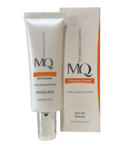 کرم ضد آفتاب با SPF50 رنگی بژ طبیعی بدون چربی حجم 55 میل ام کیو