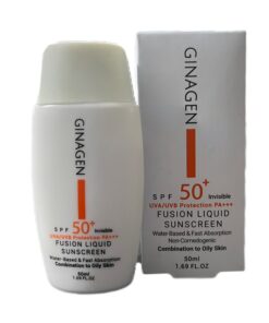 کرم ضدآفتاب بی‌رنگ ژیناژن +SPF50  مناسب پوست‌های چرب تا مختلط 50 میلی‌لیتر