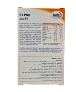 توضیحات کپسول B1 پلاس یوروویتال بسته 60 عددی