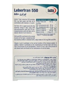 توضیحات کپسول لبرترن 550 یوروویتال حاوی امگا 3 60 عددی