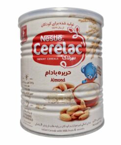 سرلاک حریره بادام همراه شیر نستله مناسب کودکان از پایان 6 ماهگی 400 گرم