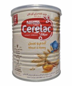 سرلاک گندم و عسل همراه شیر نستله مناسب کودکان از پایان 12 ماهگی 400 گرم