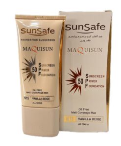ضد آفتاب کرم‌ پودری بژ وانیلی مکی ‌سان SPF50 N15 سان سیف