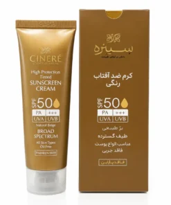 کرم ضد آفتاب رنگی بژ طبیعی SPF50 سینره 50 میلی لیتر با جعبه