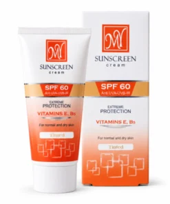 کرم ضد آفتاب با SPF60 کرم پودری رنگی بدون چربی حجم 50 میل مای با جعبه