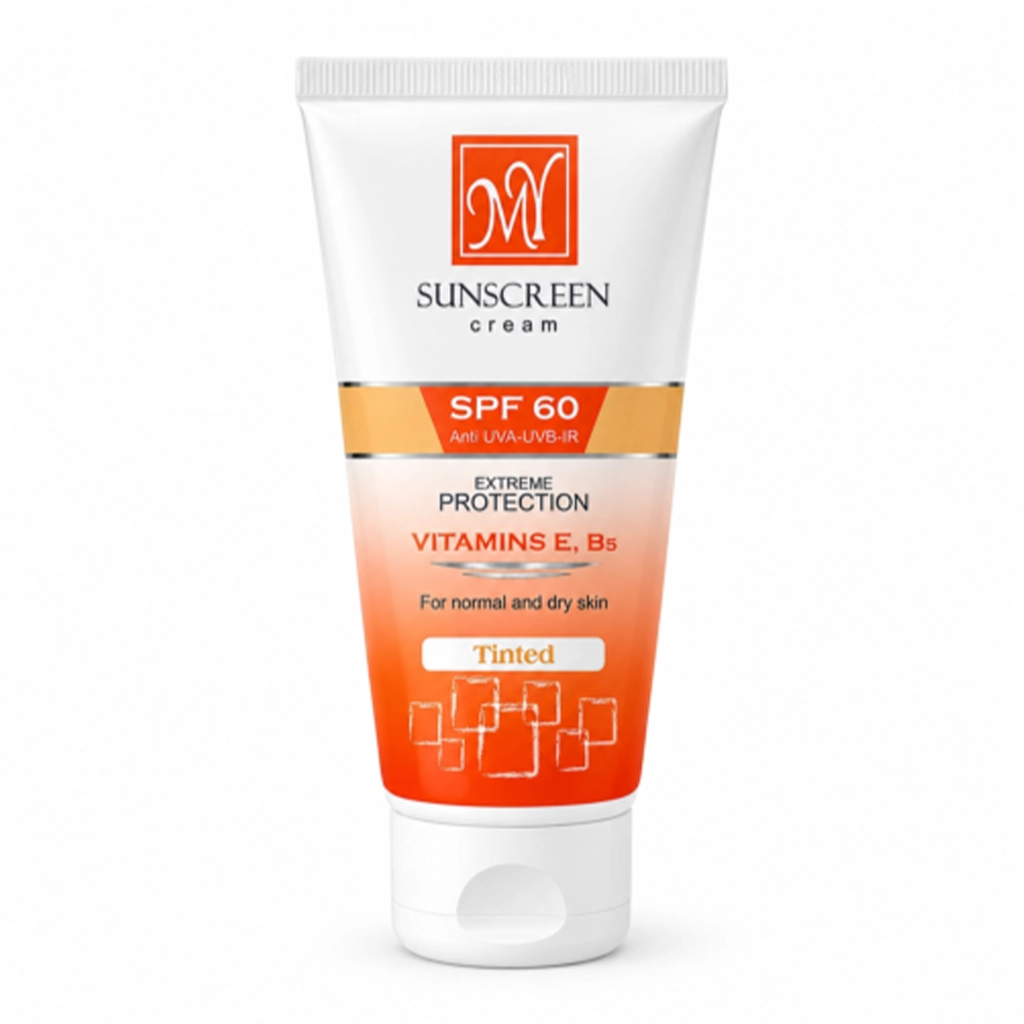 کرم ضد آفتاب با SPF60 کرم پودری رنگی بدون چربی حجم 50 میل مای