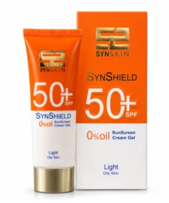 ژل-کرم ضد آفتاب رنگی SPF 50 فاقد چربی لایت پوست چرب ساین شیلد ساین اسکین 50 میل با جعبه