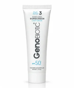 کرم ضد آفتاب ژنوبایوتیک SPF50 مناسب پوست خشک و معمولی بژ روشن 50 میلی لیتر