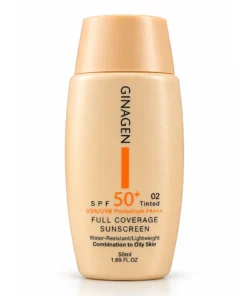 کرم ضد آفتاب ژیناژن رنگی مناسب پوست چرب SPF50 شماره 02 50 میلی لیتر