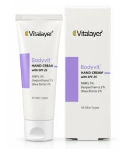 کرم مرطوب کننده دست SPF25 بادی ویت ویتالیر 75 میلی لیتر با جعبه